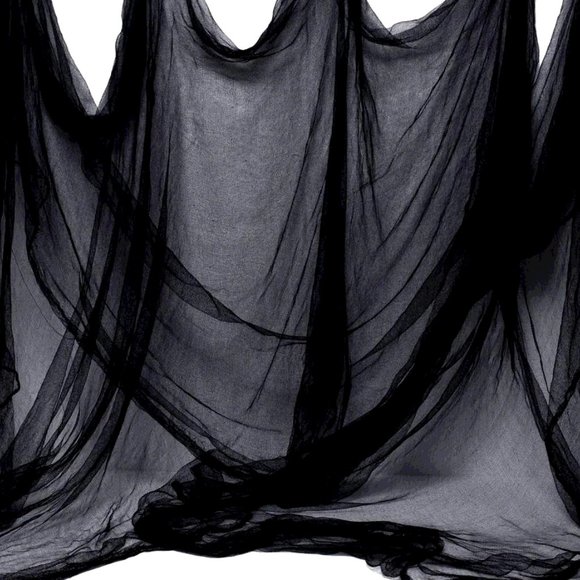 Halloween Black Creepy Cloth 276 x 87 inch Spooky Halloween Decoration - Picture 2 of 6